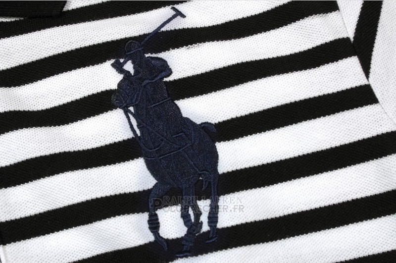 Ralph Lauren Homme Pony Polo Stripe Polo Bleu Acier